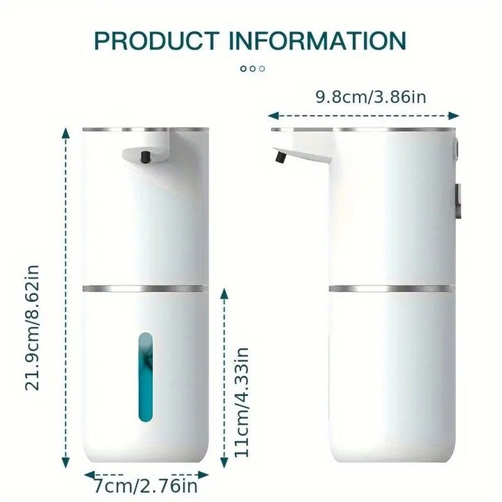 Touchless Automatic Soap Dispenser 380ml Black - Wall Mounted USB Rechargeable