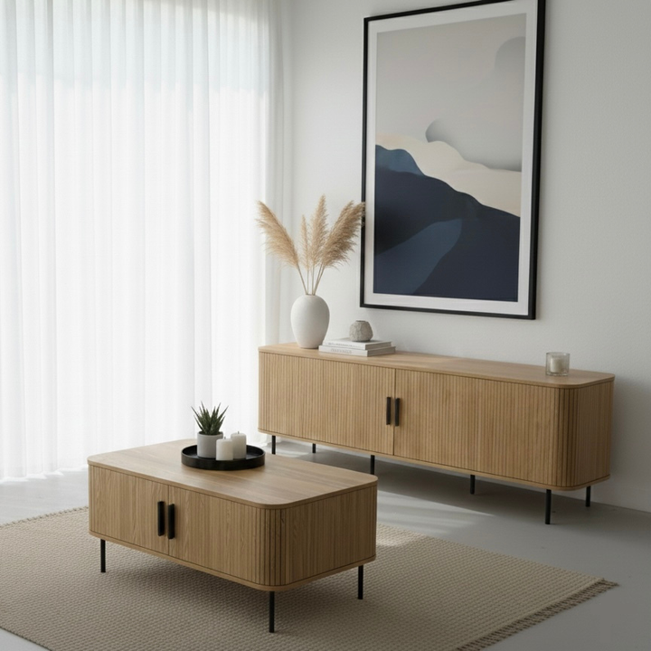 Florence 2 Door Coffee Table Oak