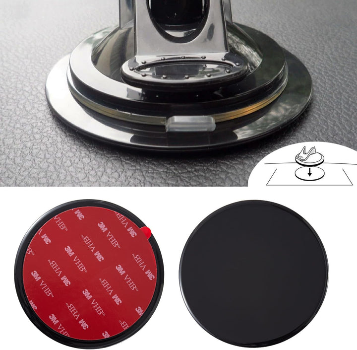 2 Pcs 70mm 3M VHB Adhesive Dashboard Pad Mounting Disk for Suction Cup Phone Mount & Garmin GPS Suction Mount Dash Cam Holder Stick On Universal Dash Mount Pad