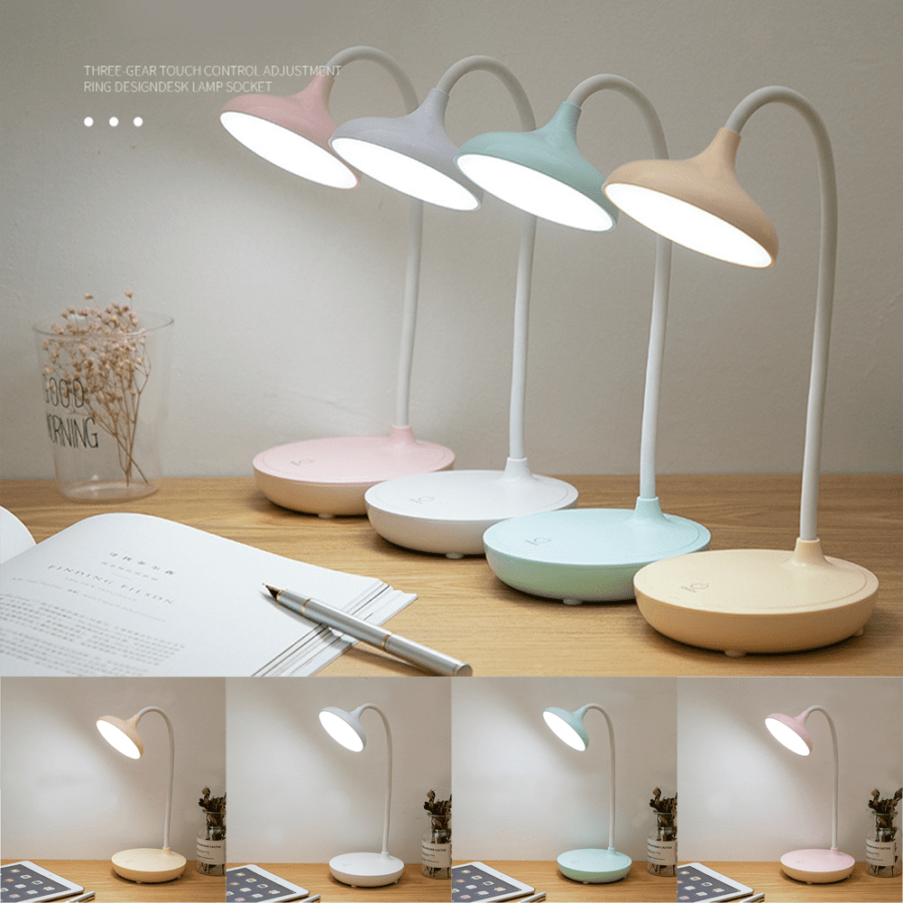 LED Desk Lamp with USB Ports, Touch Desk Lamps for Home Office with 3 Brightness Desk Light with Small Night Light, Reading Lamp Table Lamp for Bedroom Bedside Study