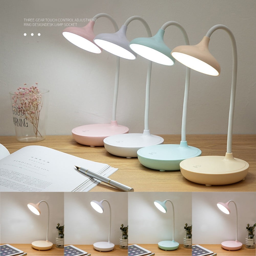 LED Desk Lamp with USB Ports, Touch Desk Lamps for Home Office with 3 Brightness Desk Light with Small Night Light, Reading Lamp Table Lamp for Bedroom Bedside Study