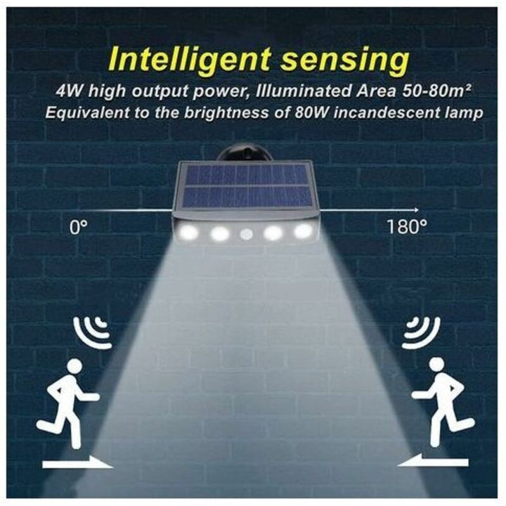 2 Pcs Outdoor Solar Light, Outdoor Solar Light with Motion Sensor, 360 Degree Outdoor Solar Spotlight, 1200mAh, Waterproof Outdoor Solar Garden