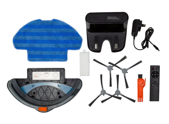 Smart Robot Vacuum Cleaner 3-in-1 with HEPA Filter & Mopping Pad Black