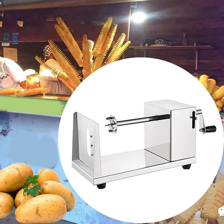 Potato Twister Tornado Slicer Cutter Stainless Steel Vegetable Spiral Machine
