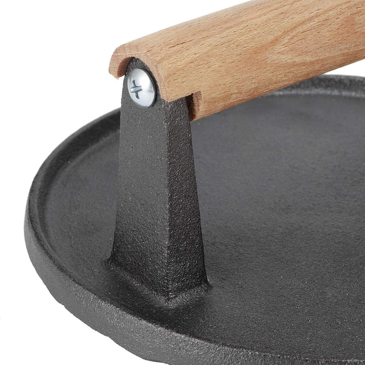 Heavy Duty Burger Press 7 Inch with Solid Wood Handle