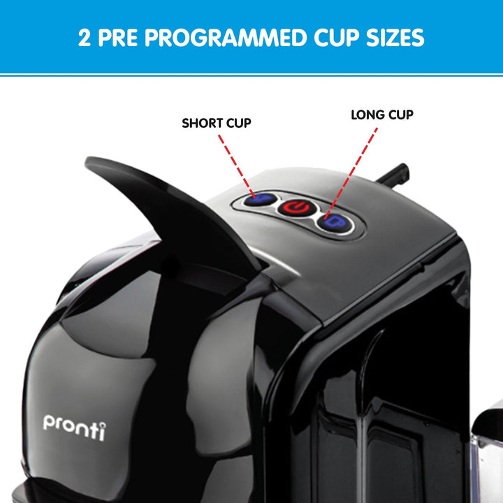 Pronti HomeMaid 3-in-1 Coffee Machine Multi-Capsule Pods and Ground Coffee Nespresso & Caffitaly Compatible CM-511HM