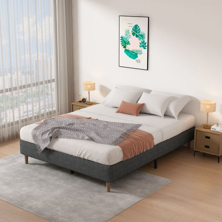 Bed Frame Foundation (Dark Grey) – Double