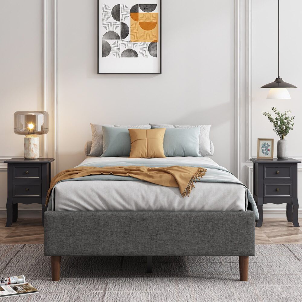 Bed Frame Foundation (Dark Grey) – Queen