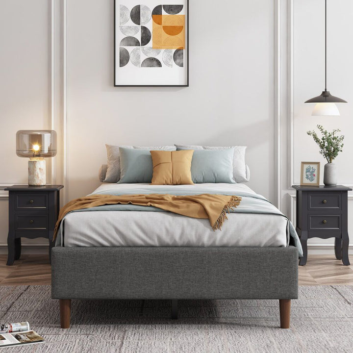 Bed Frame Foundation (Dark Grey) – Queen
