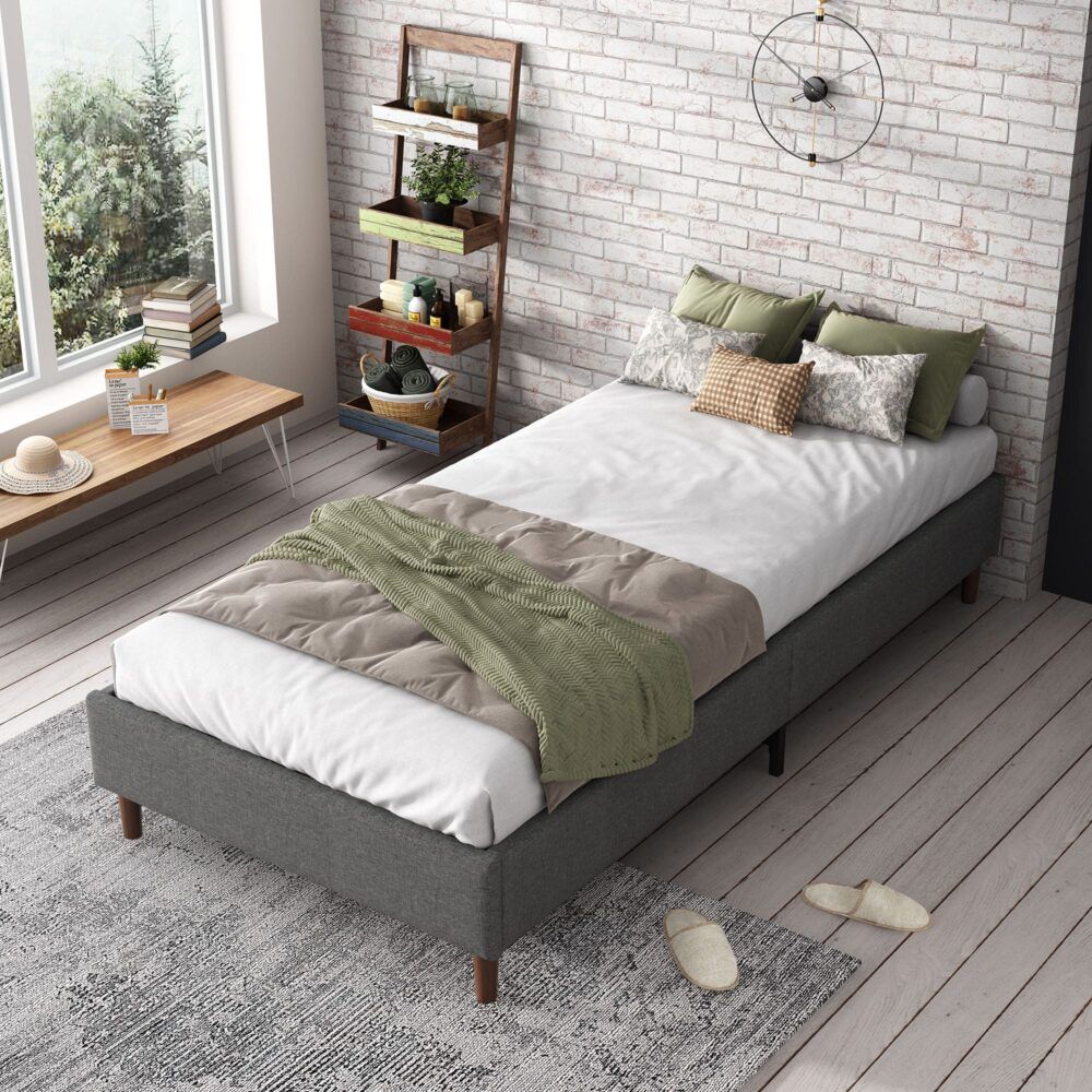 Bed Frame Foundation (Dark Grey) – Queen