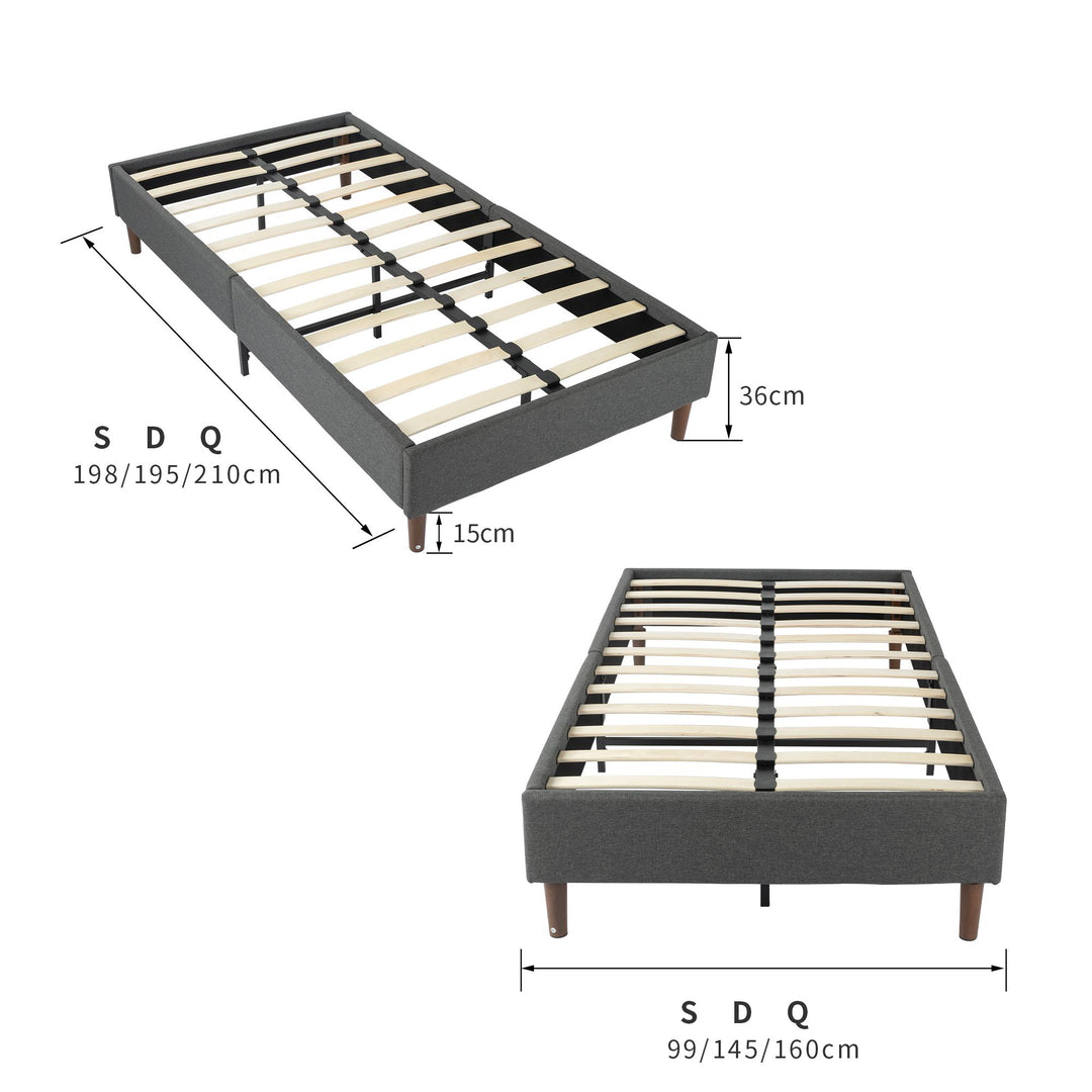 Bed Frame Foundation (Dark Grey) – Queen