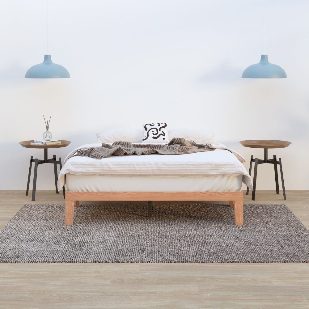 Artiss TED Double Metal Bed Frame - Modern Black Bed Frame