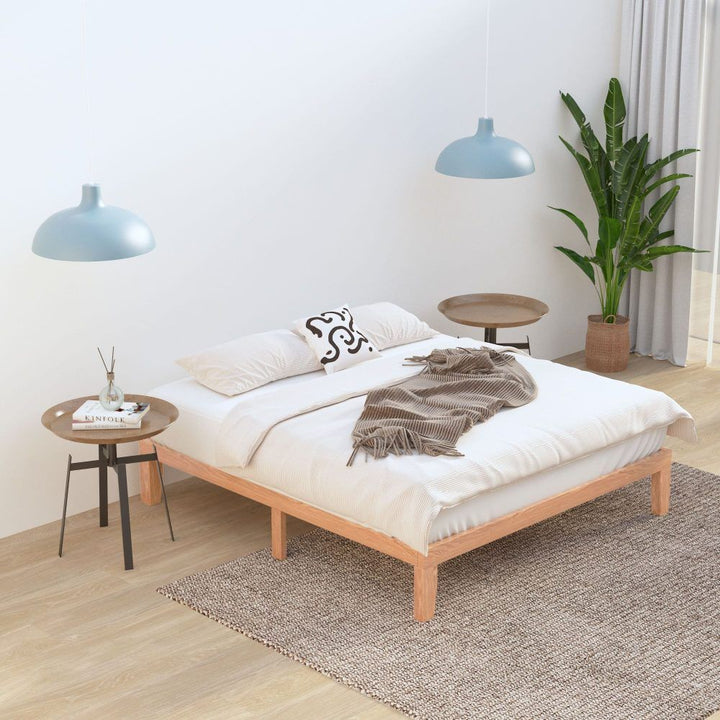 Artiss TED Double Metal Bed Frame - Modern Black Bed Frame