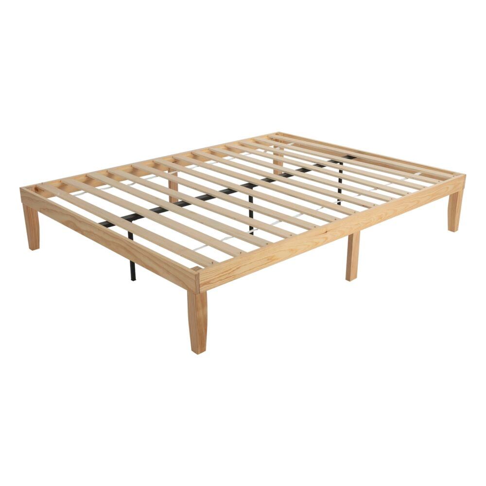 Artiss TED Double Metal Bed Frame - Modern Black Bed Frame