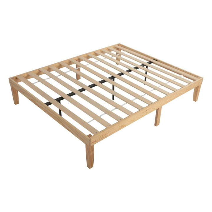Artiss TED Double Metal Bed Frame - Modern Black Bed Frame