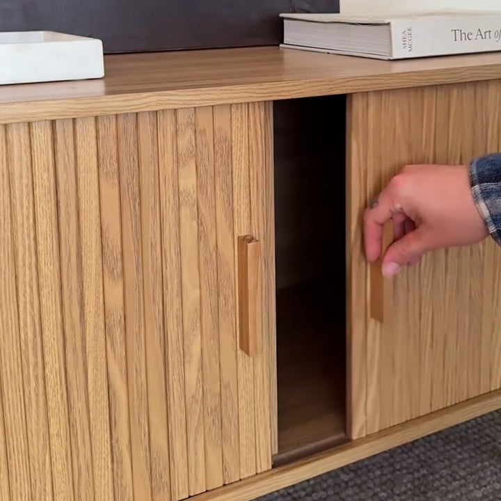 Ripple Sideboard with Sliding Doors — Earthy Elegance Redefined