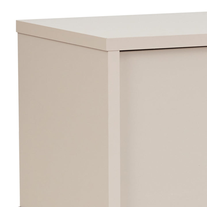 TV Cabinet with Storage Drawer Open Shelve Cabinet MDF in Champagne Colour