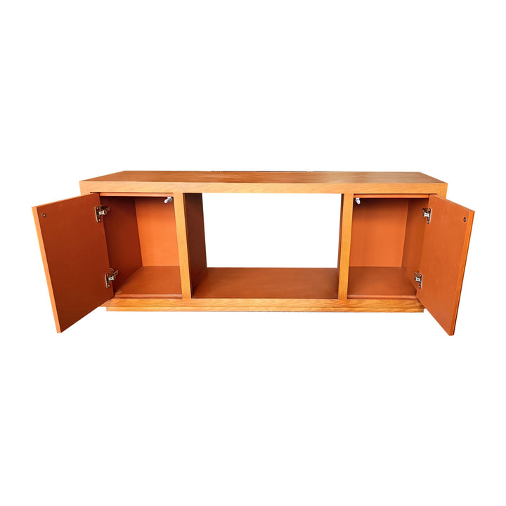 TV Cabinet MDF Brown Colour Two Sideboards Open Space