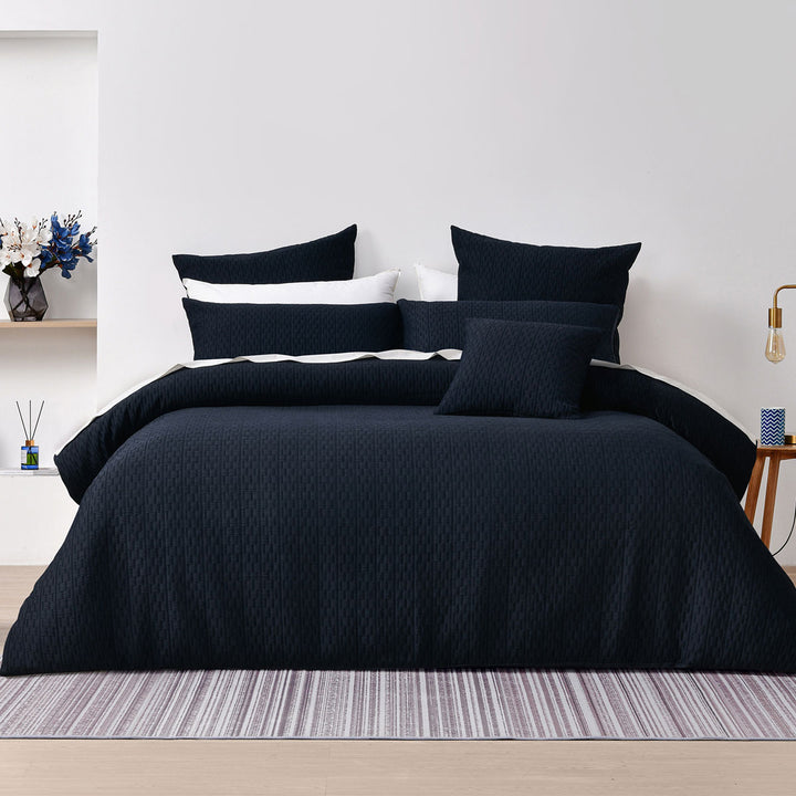 Bianca Burleigh Ink Jacquard Quilt Cover Set