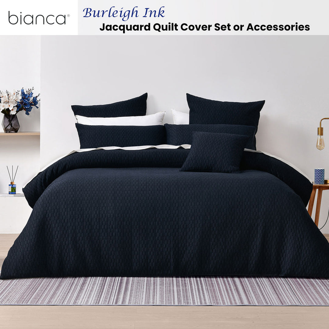 Bianca Burleigh Ink Jacquard Quilt Cover Set