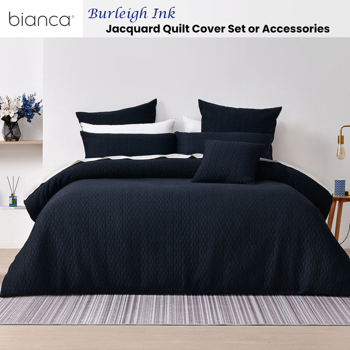 Bianca Burleigh Ink Jacquard Quilt Cover Set