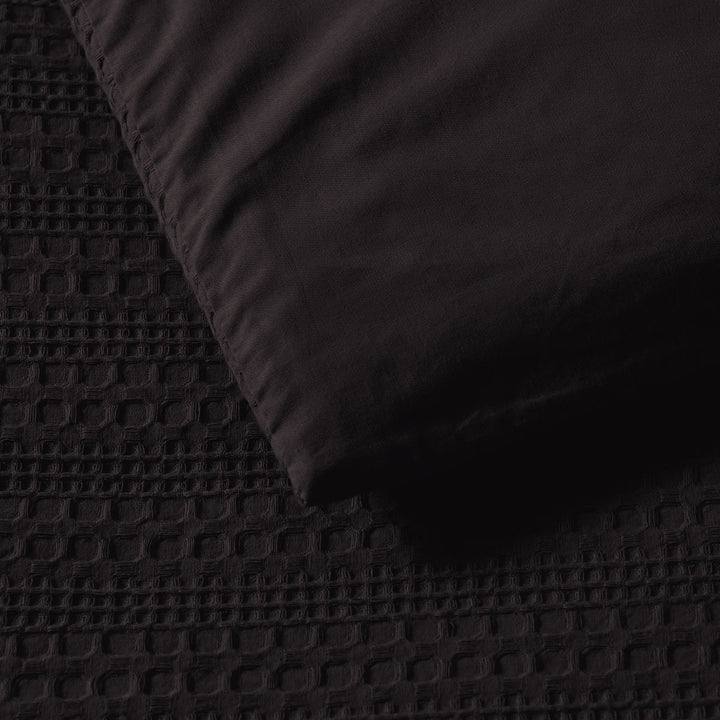 Bianca Kahlani Chocolate Waffle Quilt Cover Set Double