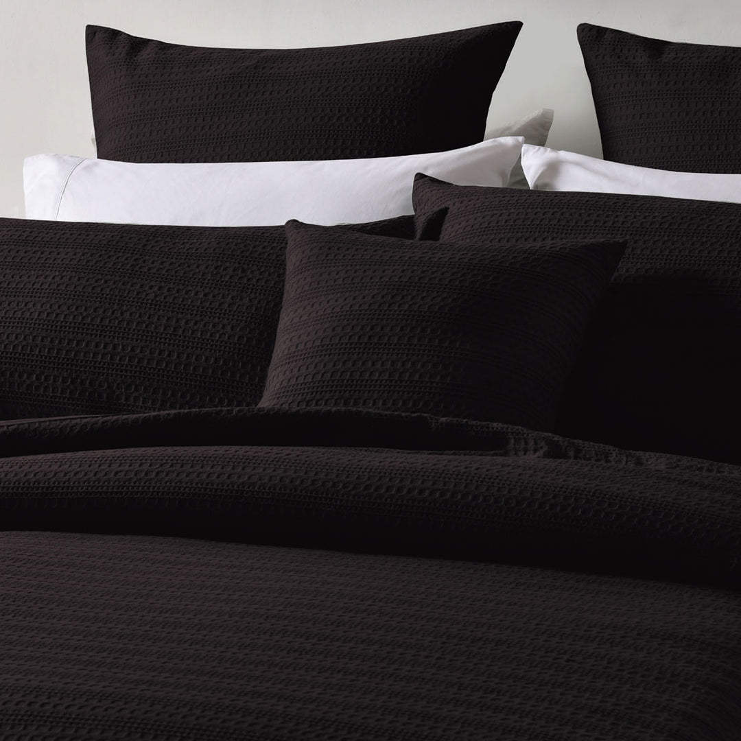 Bianca Kahlani Chocolate Waffle Quilt Cover Set Queen