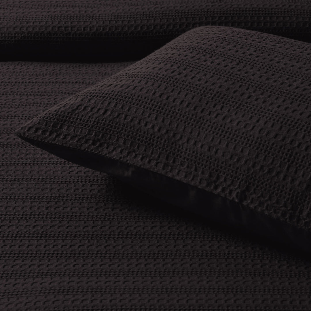 Bianca Kahlani Chocolate Waffle Quilt Cover Set Queen