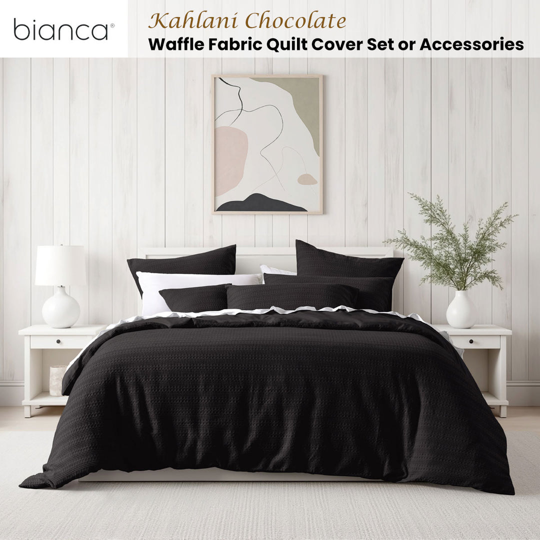 Bianca Kahlani Chocolate Waffle Quilt Cover Set