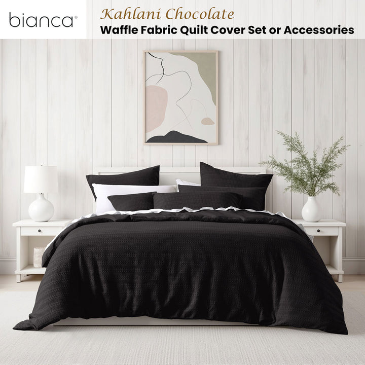 Bianca Kahlani Chocolate Waffle Quilt Cover Set