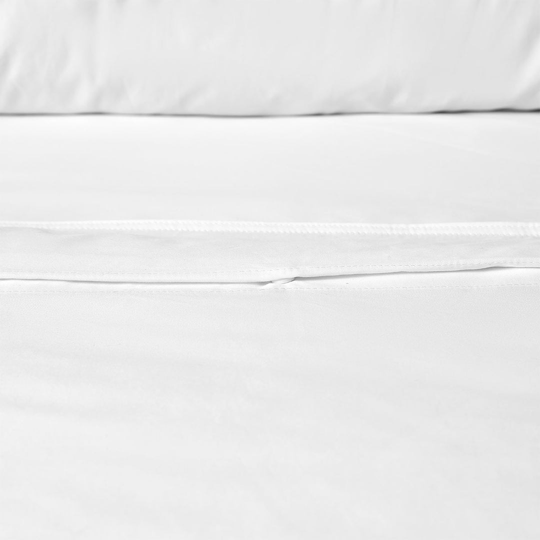 Accessorize White 400TC White Bamboo Cotton Double Stitched Quilt Cover Set King