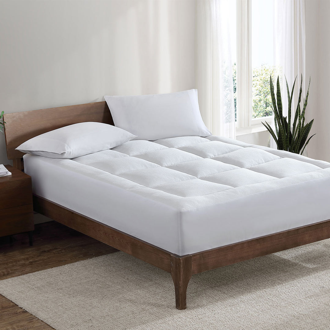 Ardor 1800GSM Reversible Mattress Topper Queen - Ultra Plush Microfibre Bed Topper