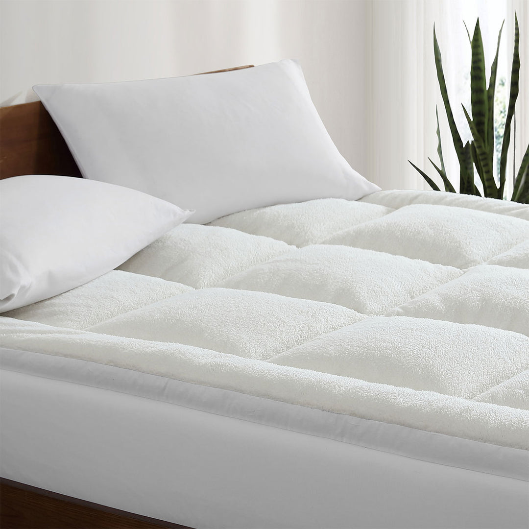 Ardor 1800GSM Reversible Mattress Topper Queen - Ultra Plush Microfibre Bed Topper