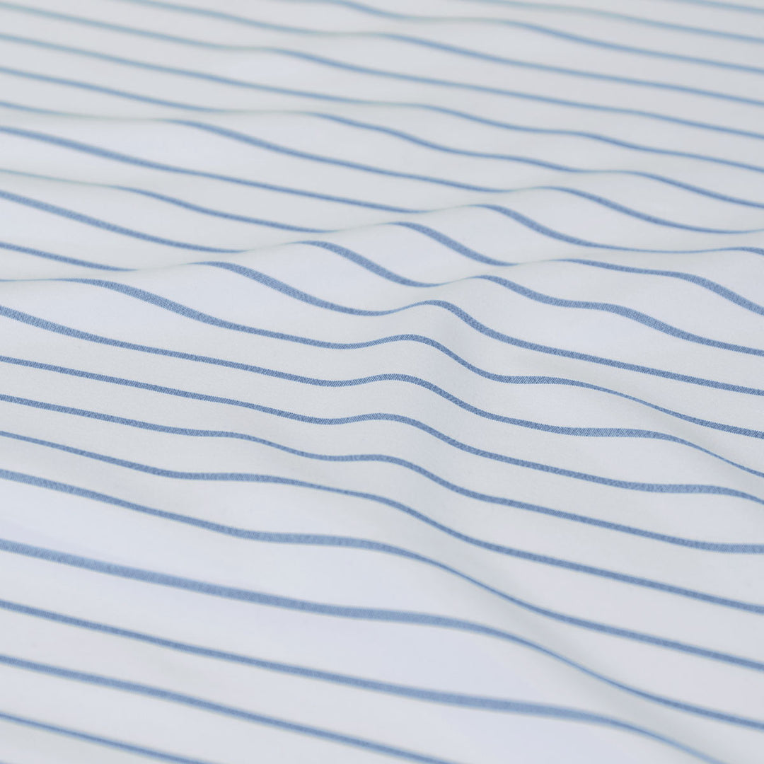 Ardor Frankie Blue Stripe Yarn Dyed Reversible Quilt Cover Set Queen