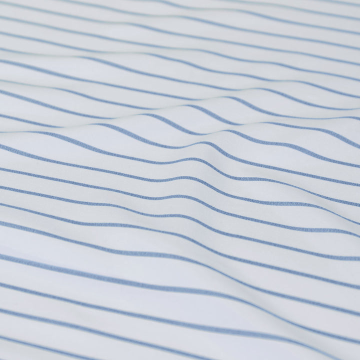 Ardor Frankie Blue Stripe Yarn Dyed Reversible Quilt Cover Set Queen