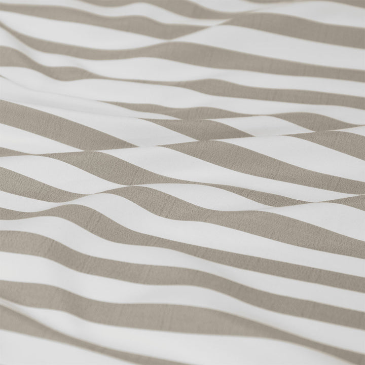 Ardor Frankie Natural Stripe Yarn Dyed Reversible Quilt Cover Set Queen