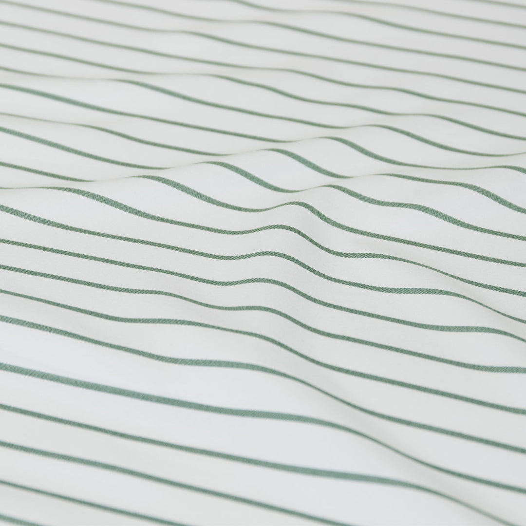 Ardor Frankie Sage Stripe Yarn Dyed Reversible Quilt Cover Set Queen