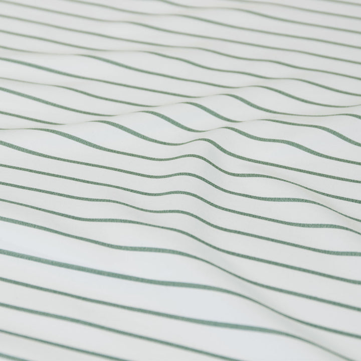 Ardor Frankie Sage Stripe Yarn Dyed Reversible Quilt Cover Set Queen