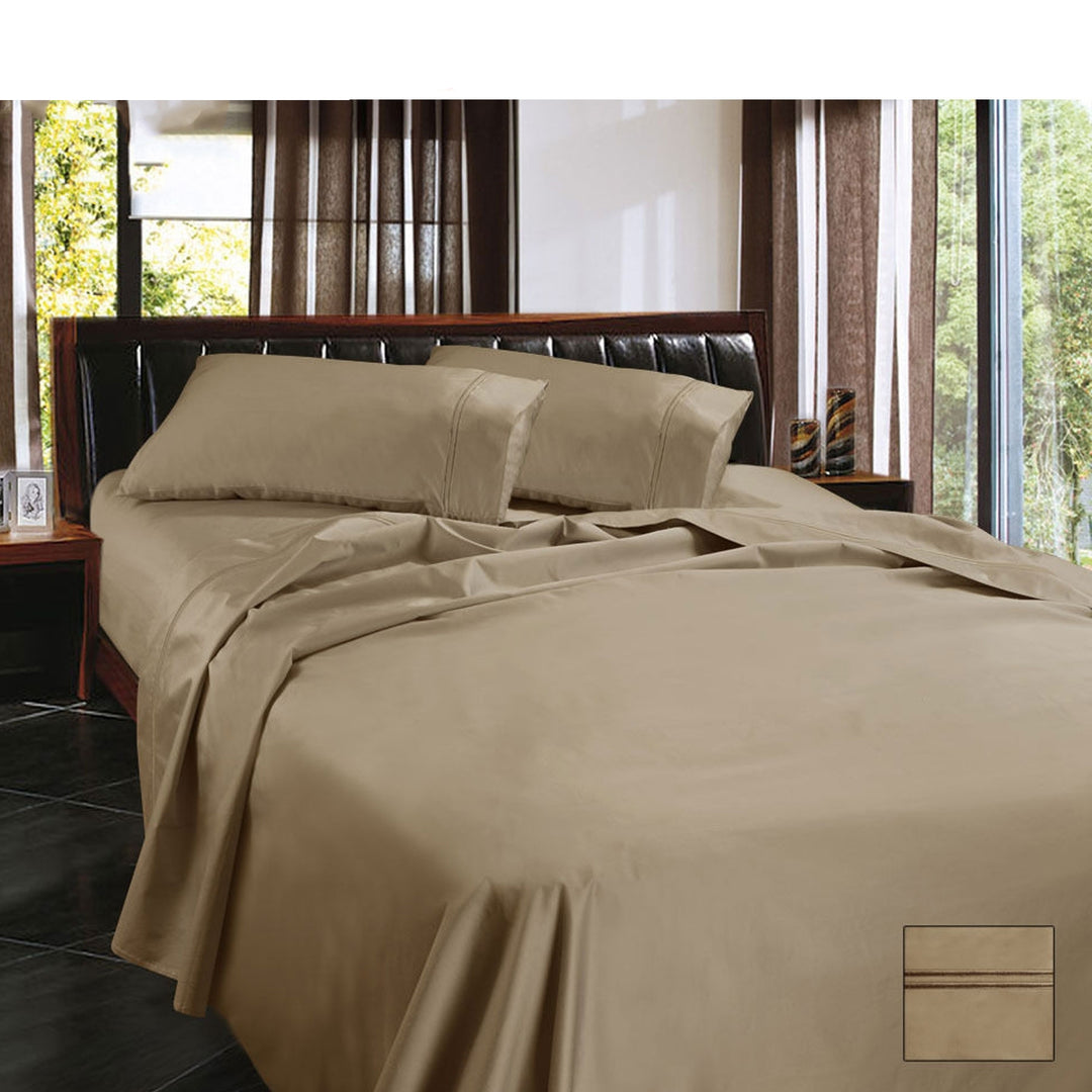 Ramesses 1450TC Egyptian Cotton Sateen Sheet Set Cream King