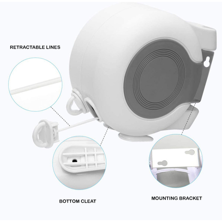 Double Clothes Line Wall Hanger Retractable Clothesline Clothes Dryer 13m Indoor