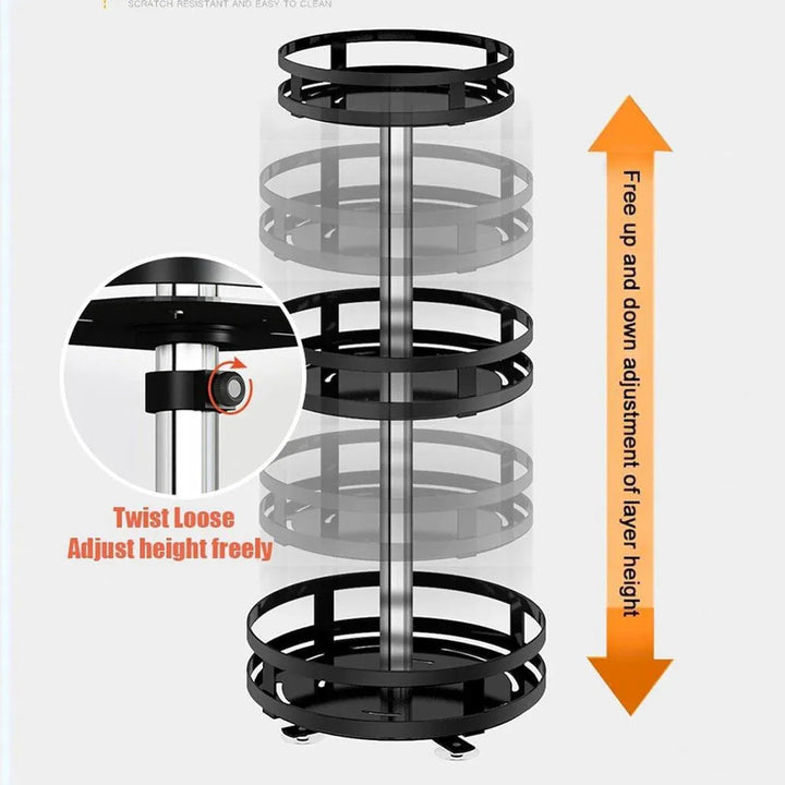 Rotating Spice Rack - 3-Tier Kitchen Countertop Organizer