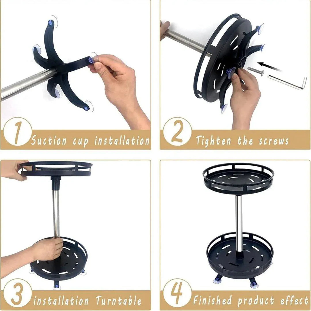 Rotating Spice Rack - 3-Tier Kitchen Countertop Organizer