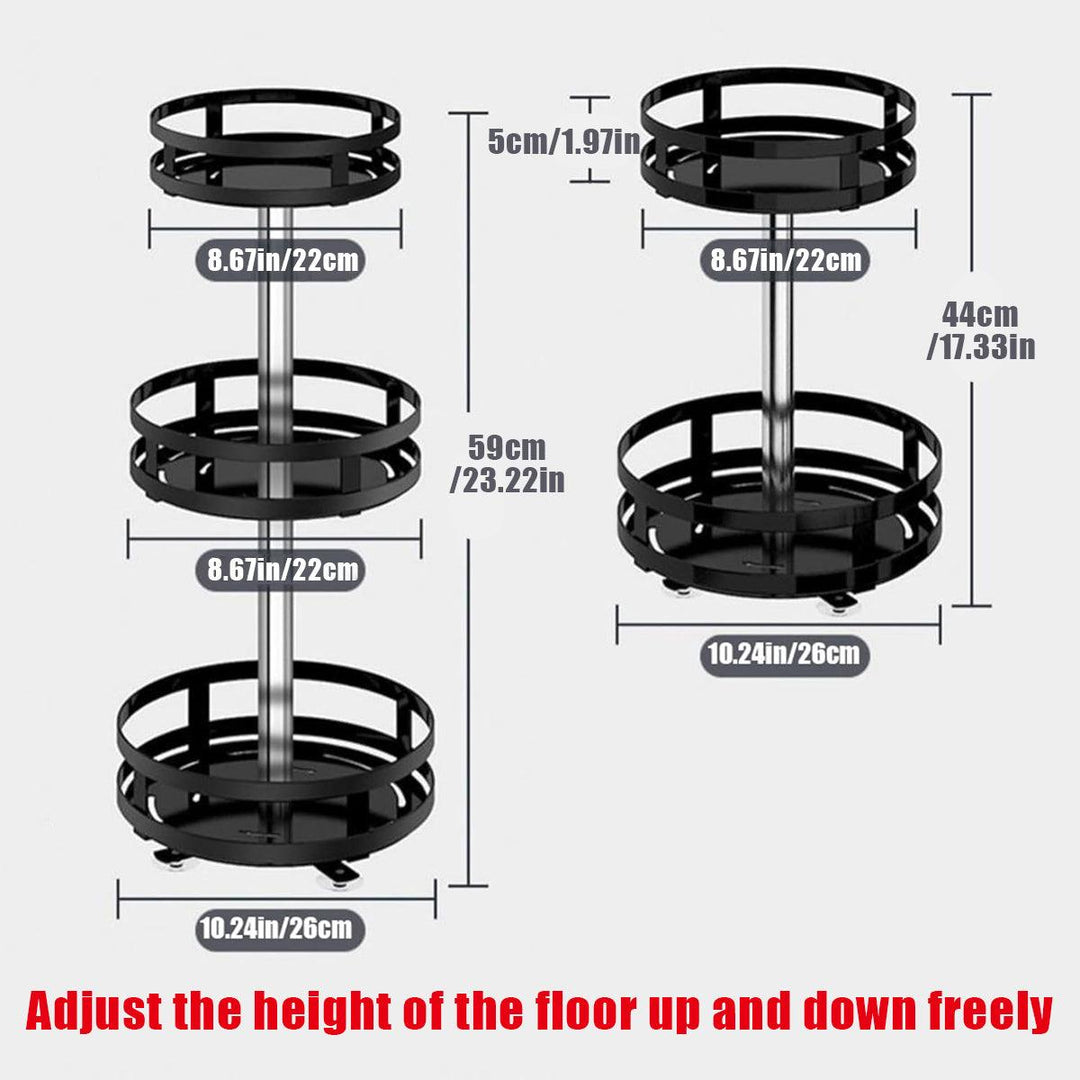 Rotating Spice Rack - 3-Tier Kitchen Countertop Organizer