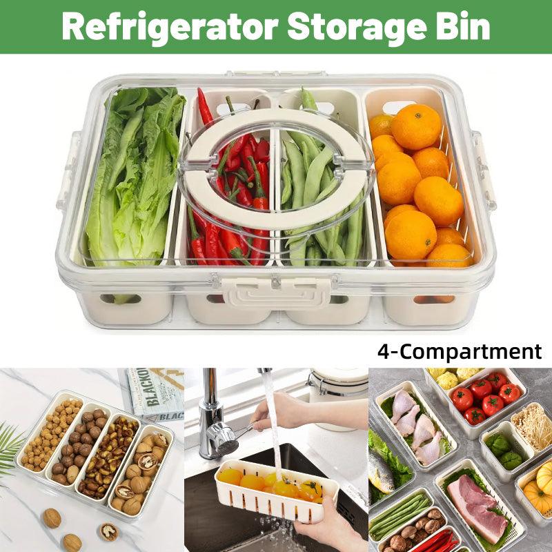 Refrigerator Crisper Storage Box Food Organizer Container for Kitchen Fridge