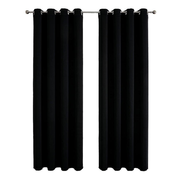 2pcs Semi Blackout Curtain Fabric Solid Colour Home Decor Drapes for Living Room - Red - 132x160cm