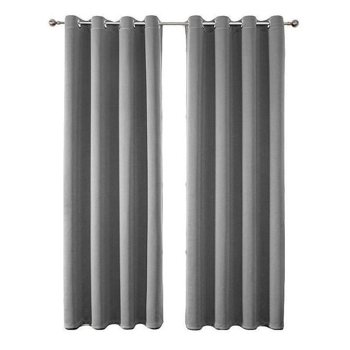 2pcs Semi Blackout Curtain Fabric Solid Colour Home Decor Drapes for Living Room - Red - 132x160cm