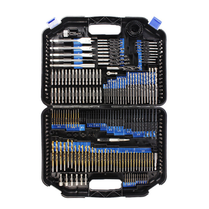 246-Piece Drill Bit Set - Complete Metal, Wood & Plastic Drilling Kit with Hole Openers