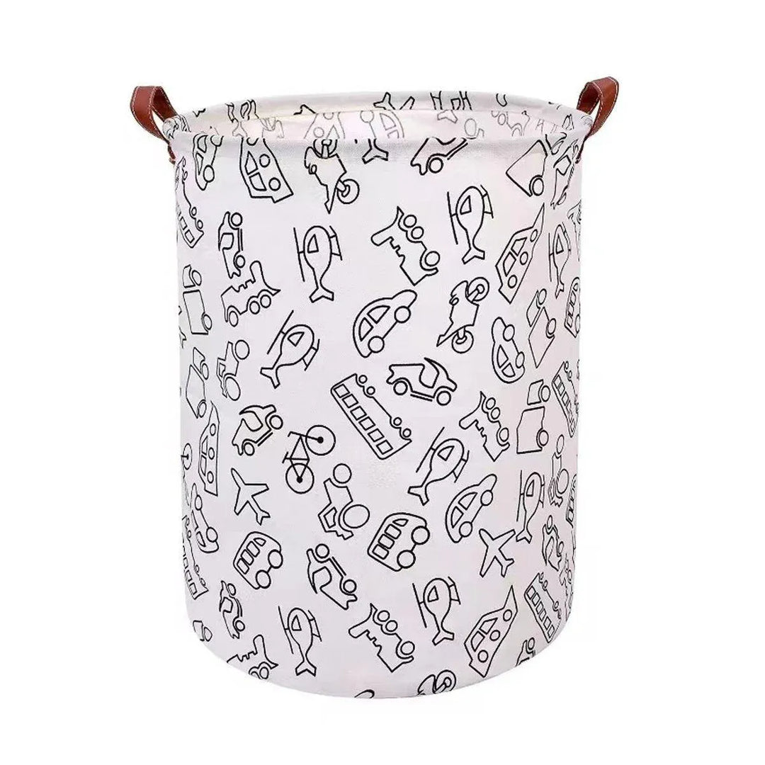Foldable Laundry Basket - Cars Design Storage Bin for Clothes & Toys