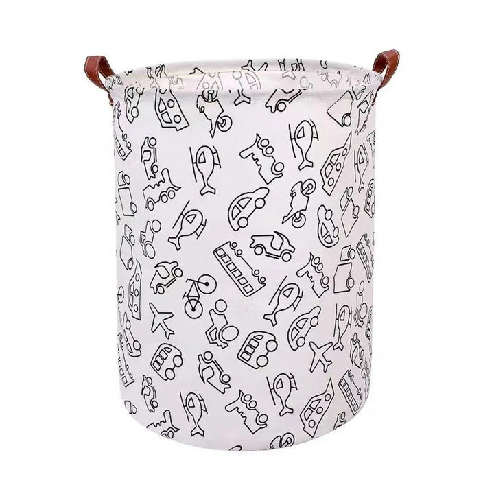 Foldable Laundry Basket - Cars Design Storage Bin for Clothes & Toys