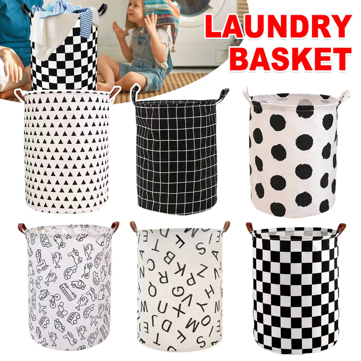 Foldable Laundry Basket - Cars Design Storage Bin for Clothes & Toys